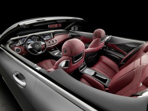 Mercedes-Benz Official S-Class Cabriolet top down interior view